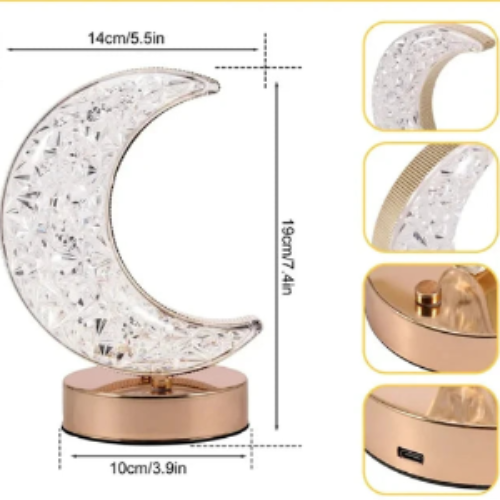 Cristal Light Moon – AItaCLed Lampada  Mezza Luna